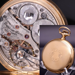 Waltham Riverside Maximus Pocket Watch | 23 Jewel, 16 Size 14K Gold Case